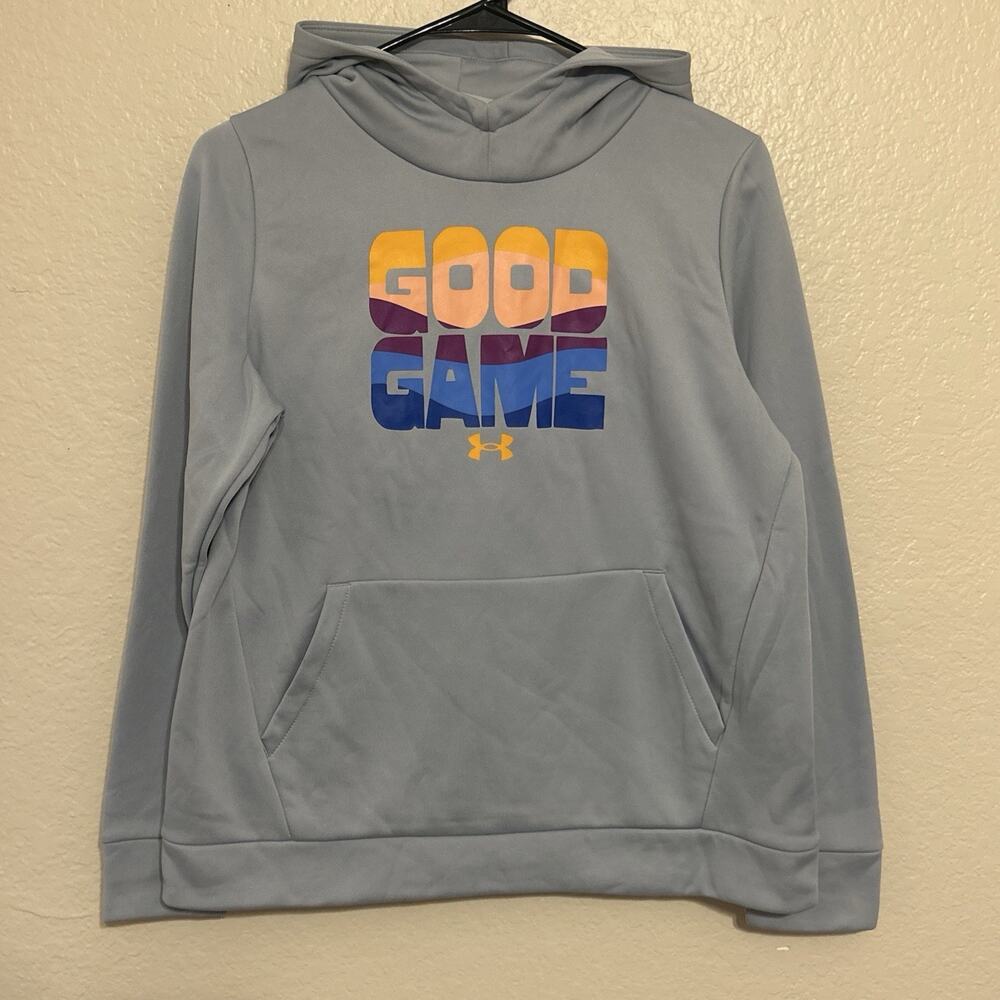 Under Armour Girls Light Blue Sz YXL Hoodie Good Game Logo